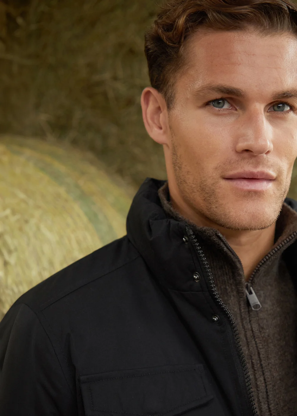 Threadbare Black Funnel Neck Utility Coat - S Image 3
