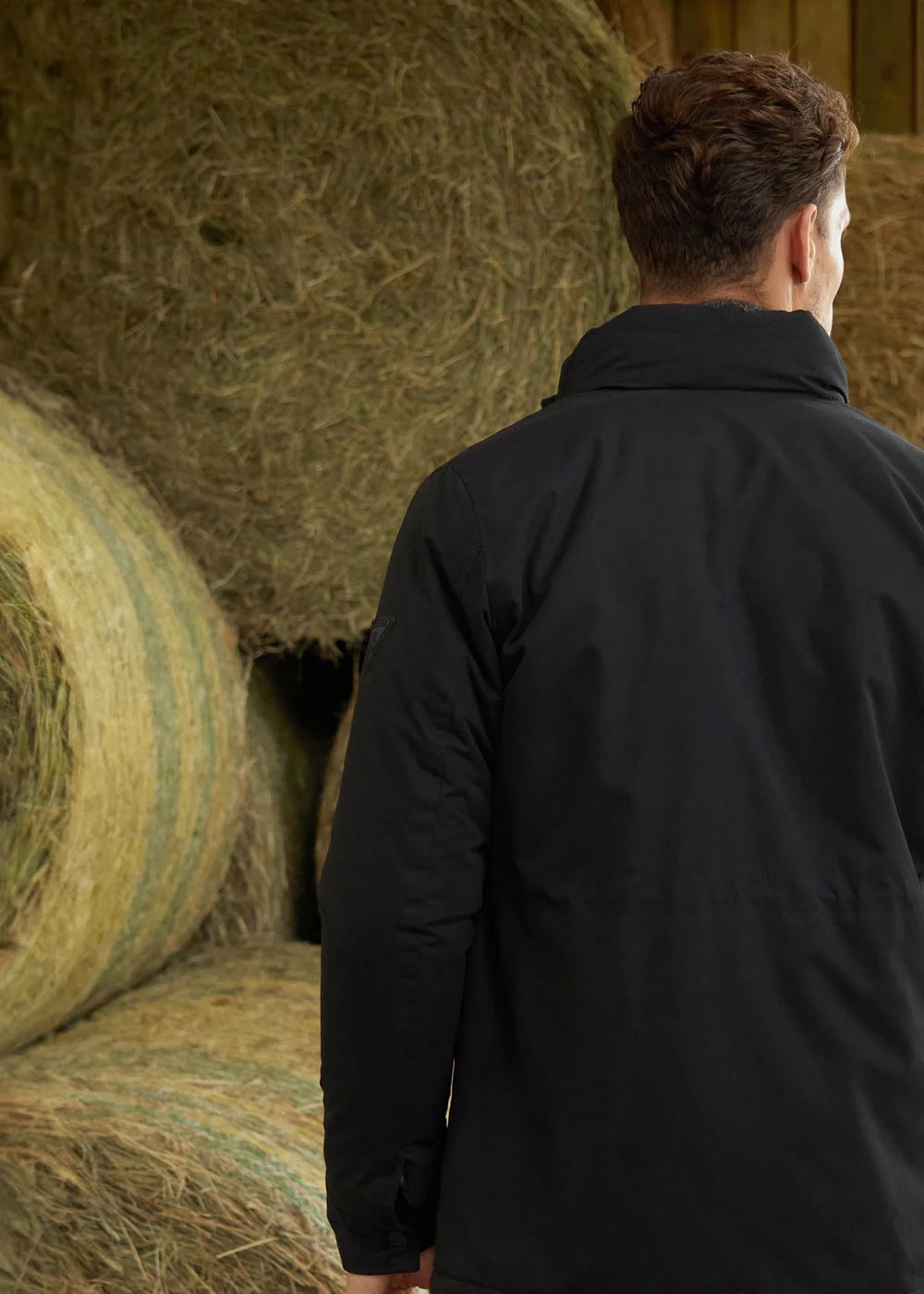 Threadbare Black Funnel Neck Utility Coat - S Image 2