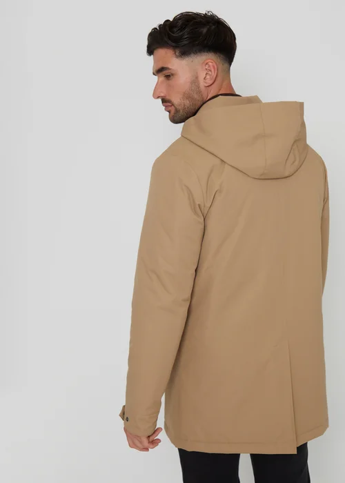 Threadbare Stone Croy Showerproof 2-in-1 Mac Coat with Concealed Hood - S Image 2