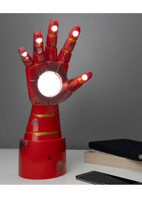 Marvel Avengers Red Iron Man Desk Lamp USB Powered - One Size Image 1