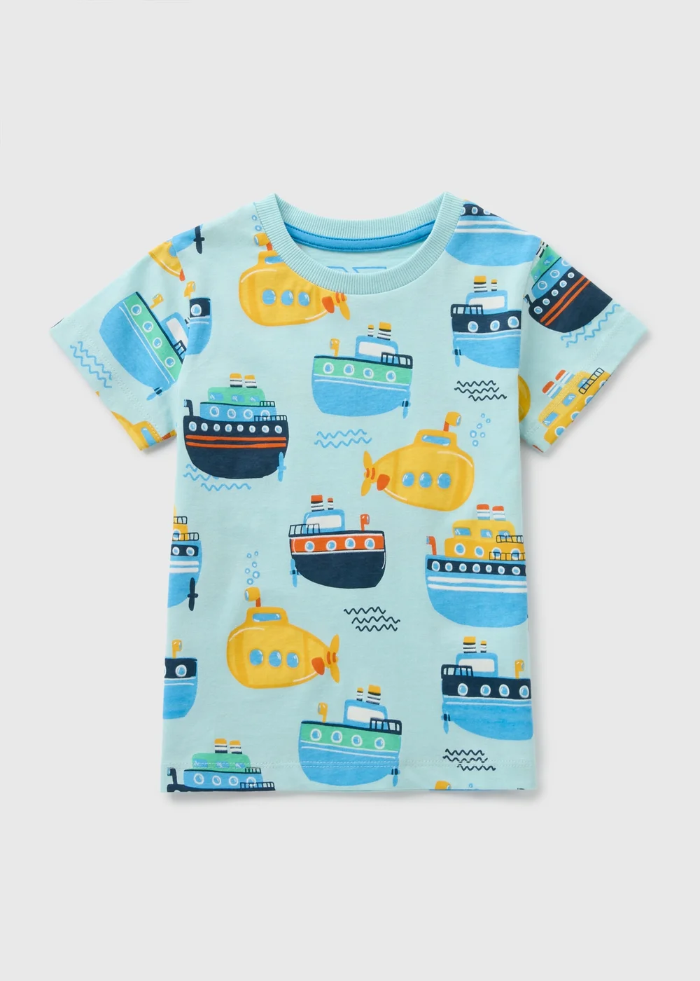 Boys Light Blue Boat T-Shirt (1-7yrs) - 1-1.5 Yrs Image 1