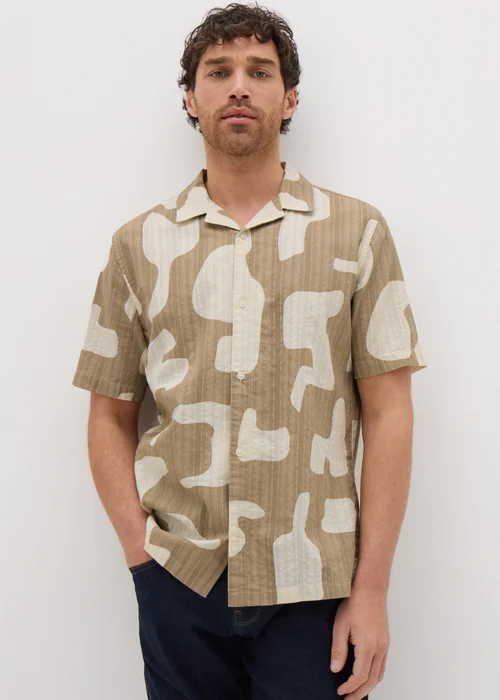 Stone Abstract Short Sleeve Shirt - S Image 1