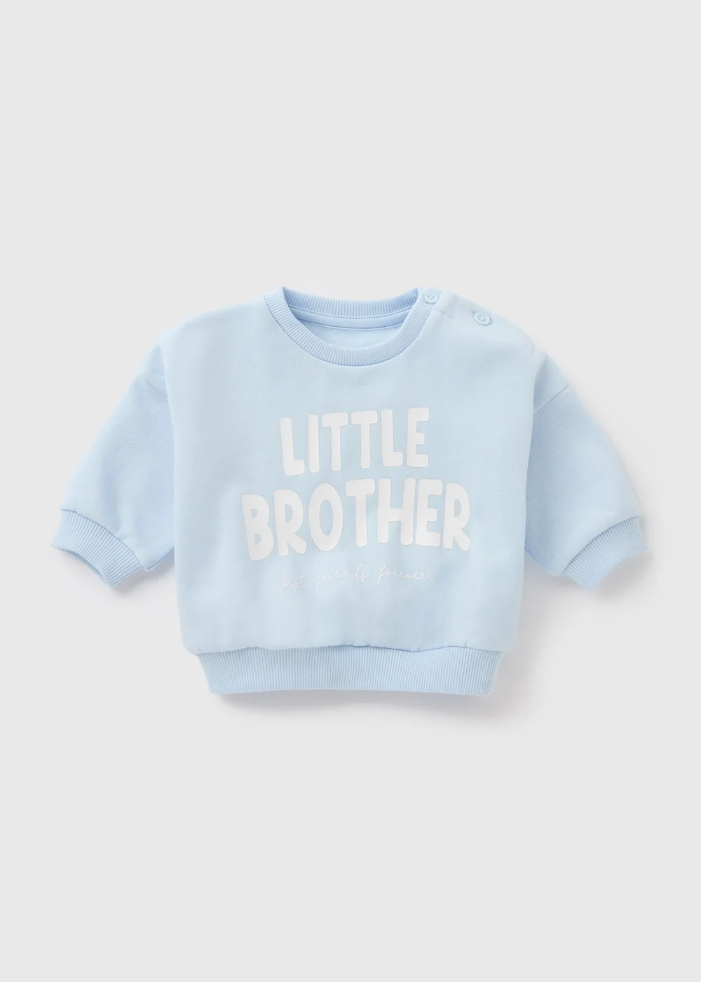 Baby Blue Little Bro Sweatshirt (Newborn-23mths) - 0-3 months Image 1