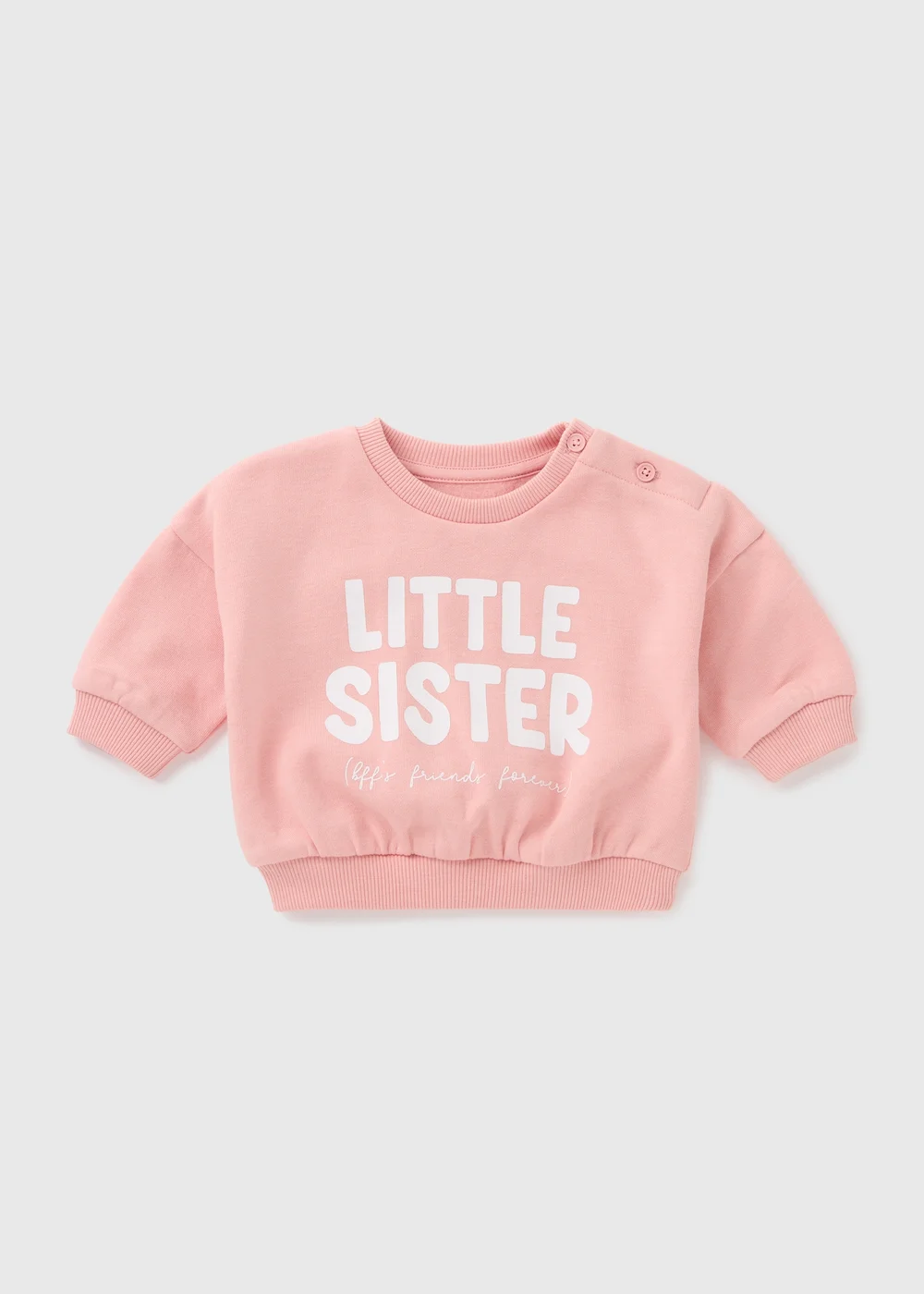 Baby Pink Little Sister Sweatshirt (Newborn-23mths) - 0-3 months Image 1
