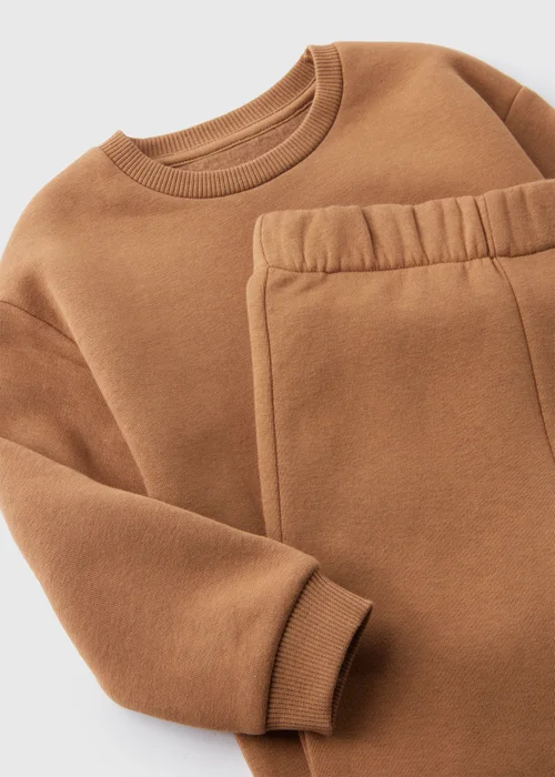 Boys Tan Sweatshirt & Jogging Bottom Set (1-7yrs) - 1-1.5 Yrs Image 2