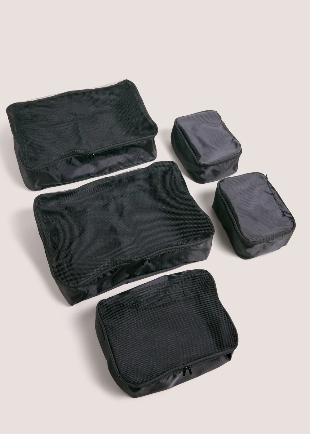 5 Pack Black Packing Cubes Image 1