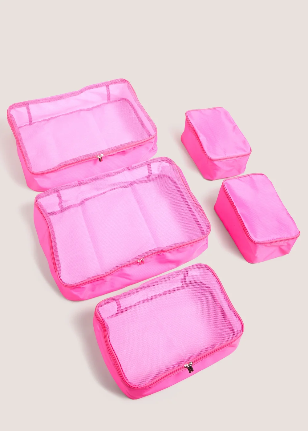 5 Pack Pink Packing Cubes Image 1