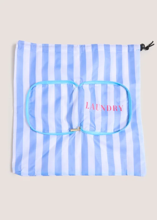 Blue Stripe Laundry Bag Image 2