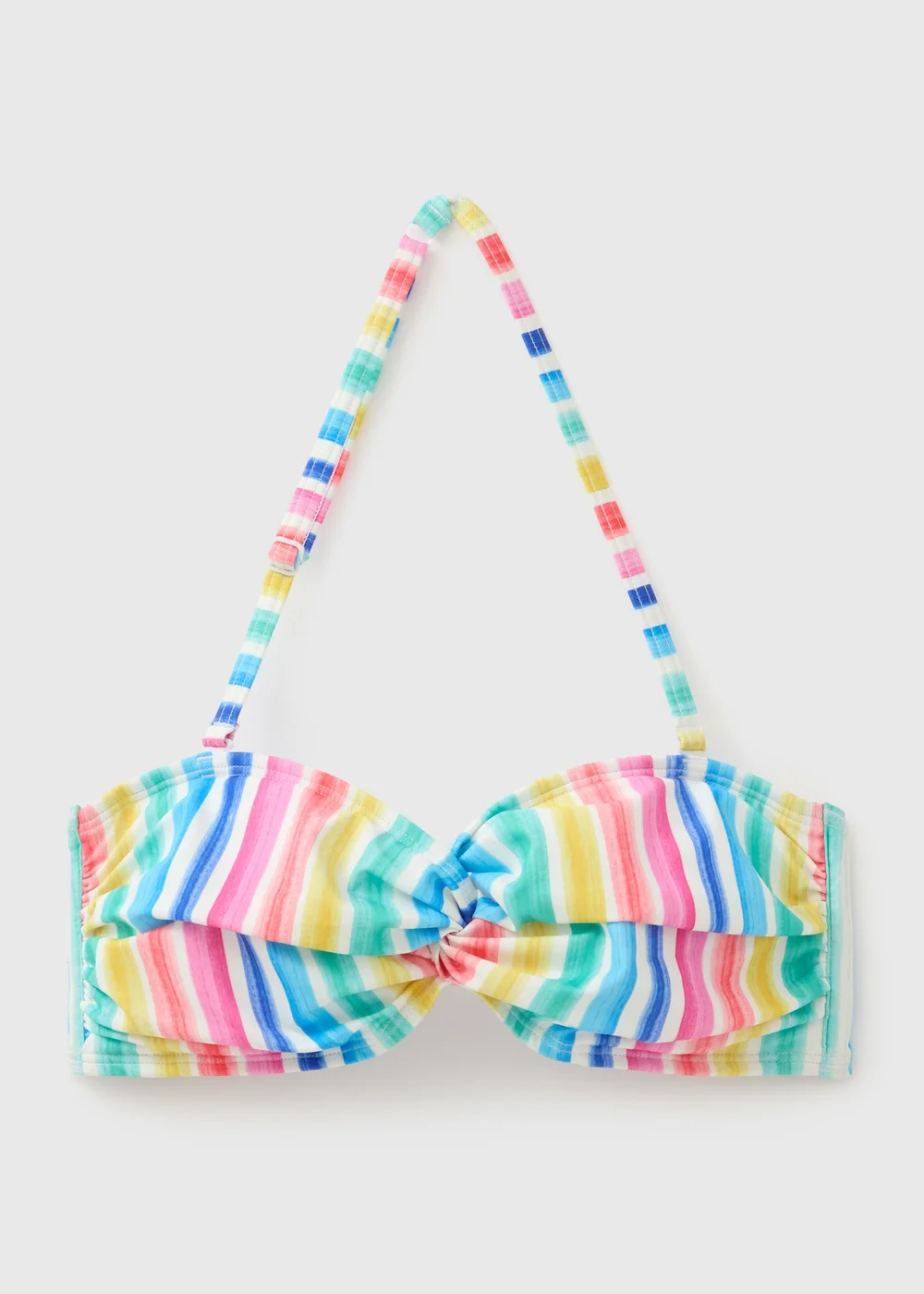 Multicolour Stripe Twist Bikini Top - 6 Image 3