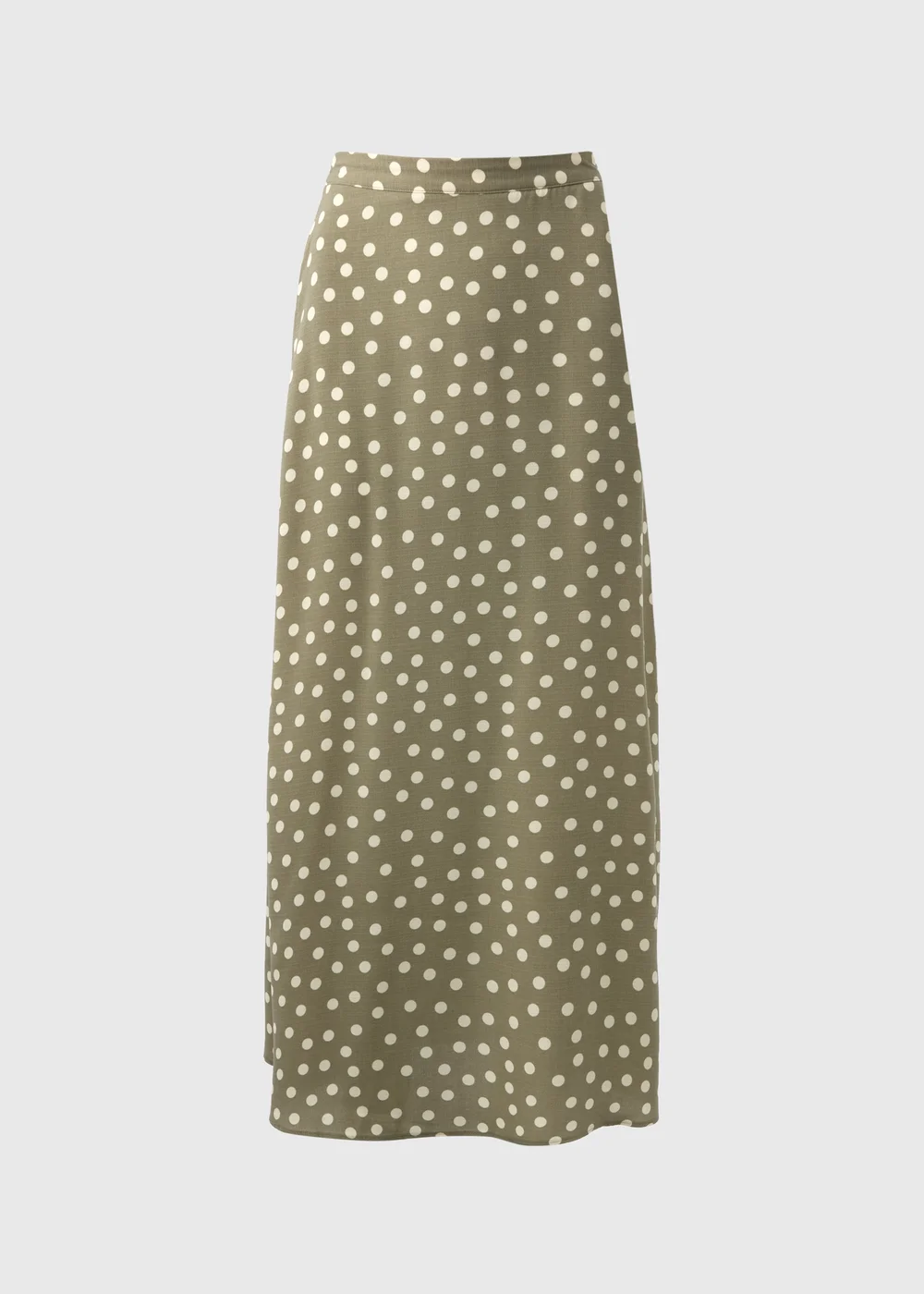 Sage Green Spot Flared Hem Midaxi Skirt - 8 Image 4