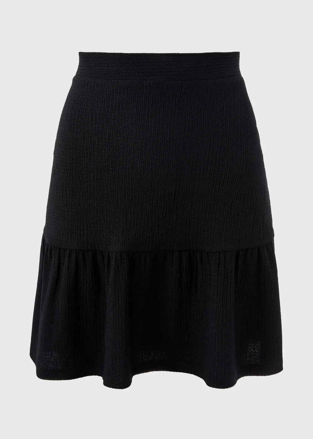 Black Tiered Mini Skirt - 8 Image 2