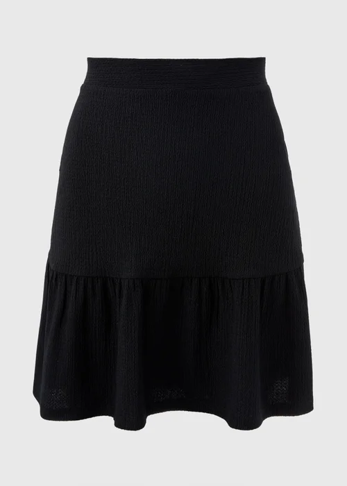 Black Tiered Mini Skirt - 8 Image 2