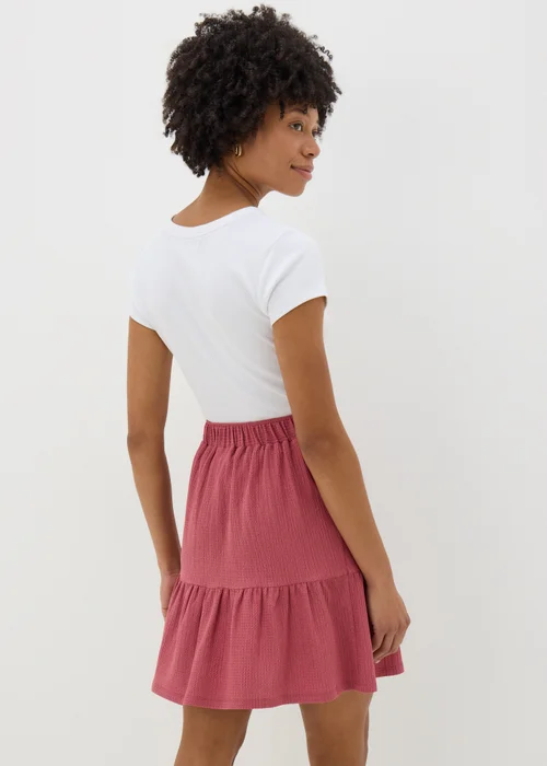 Raspberry Tiered Mini Skirt - 8 Image 2