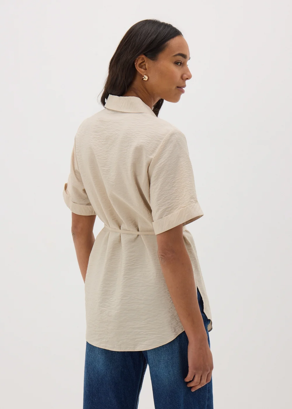 Stone Tie Waist Longline Shirt - 8 Image 2