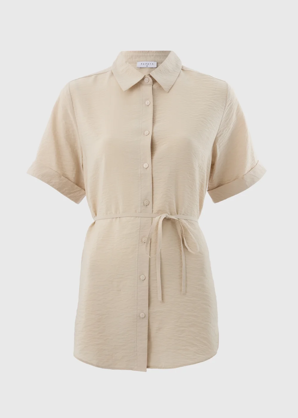 Stone Tie Waist Longline Shirt - 8 Image 4