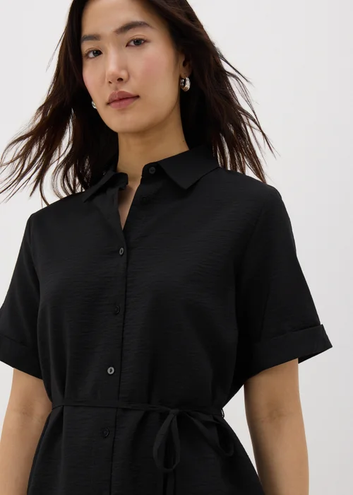Black Tie Waist Longline Shirt - 8 Image 3