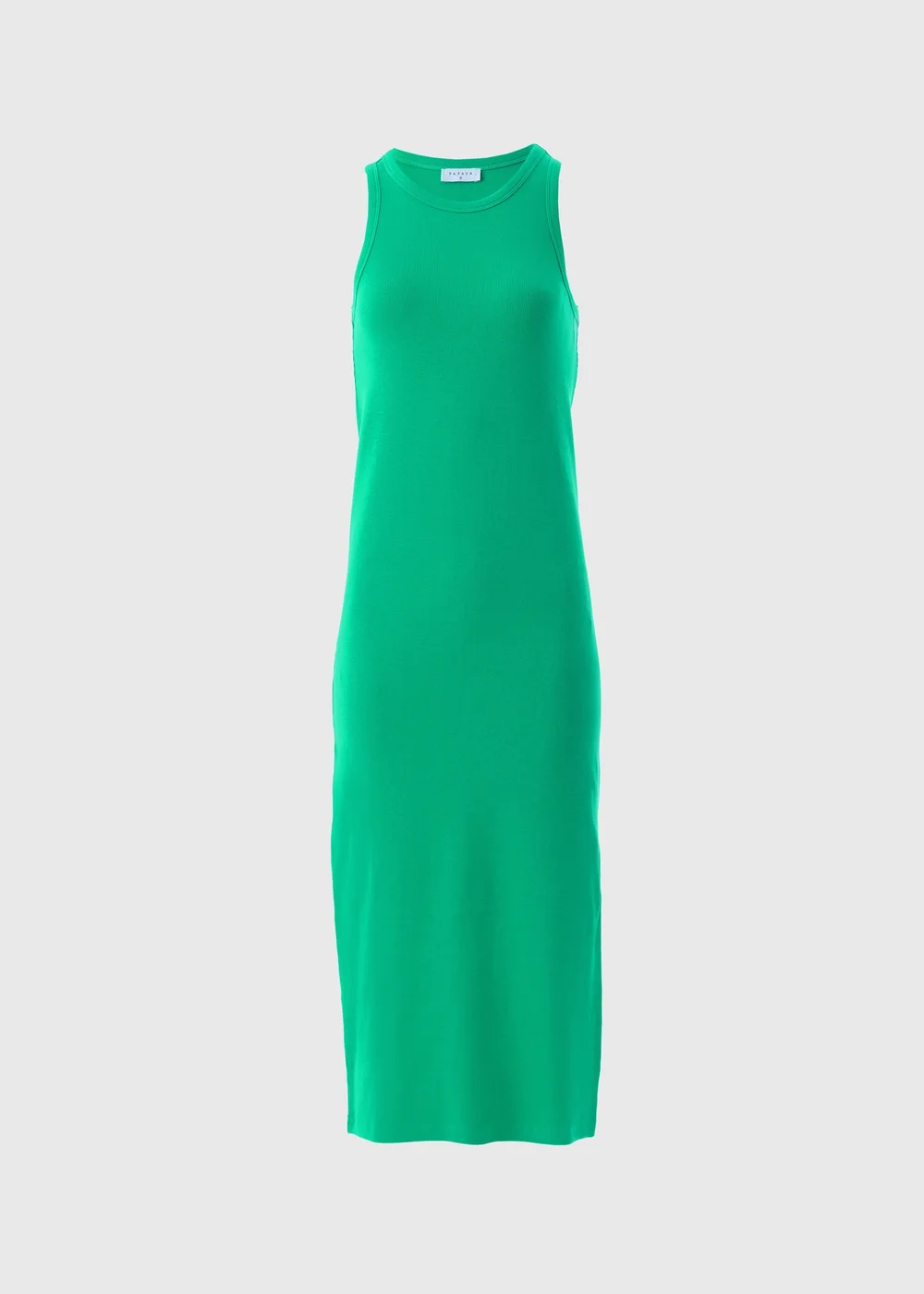 Green Racer Back Ribbed Midi Dress - 8 Image 4