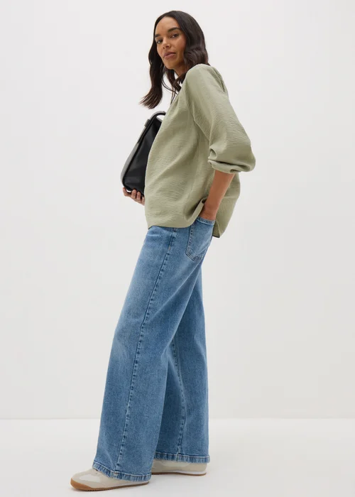 Sage Green Popover Blouse - 8 Image 1
