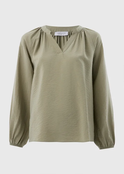 Sage Green Popover Blouse - 8 Image 3