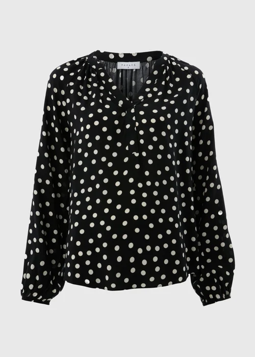 Black Spot Popover Blouse - 8 Image 4