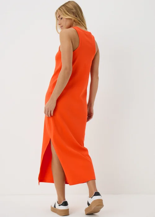 Red Racer Back Ribbed Midi Dress - 8 Image 2