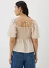 Stone Shirred Tie Back Blouse - Size 10 Image 1