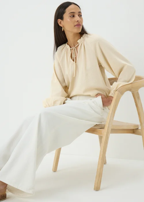 Stone Boho Tie Neck Blouse - 8 Image 3