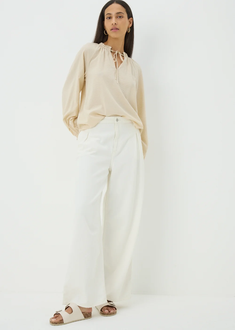 Stone Boho Tie Neck Blouse - 8 Image 2