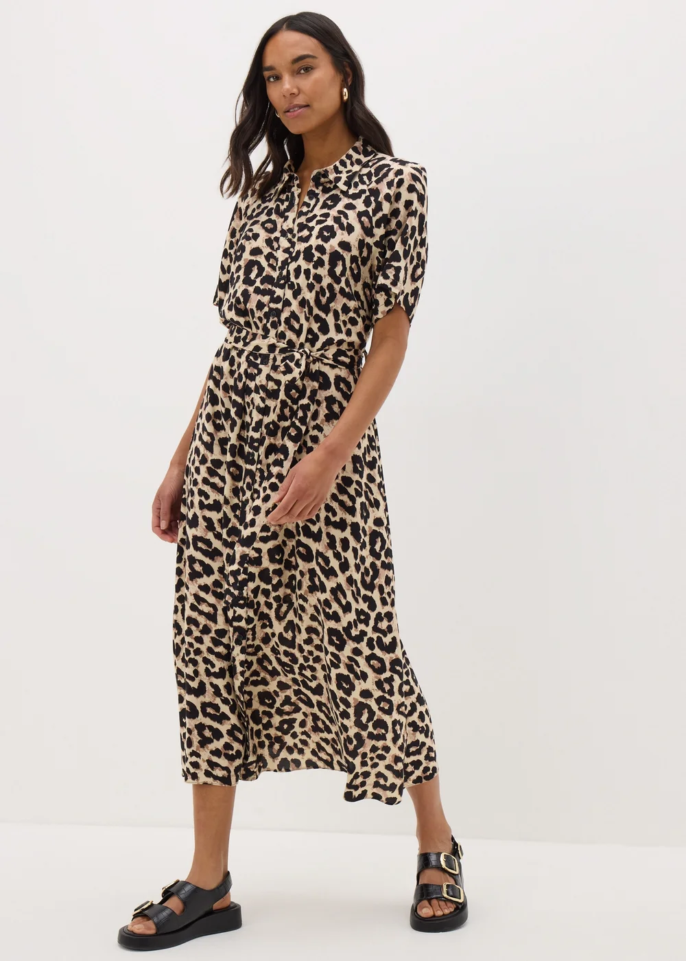 Animal Print Dress Ladies Midi Shirt Dress Uk Brown Leopard Print Midi Shirt Dress Size Animal Print Dress Ladies Midi Shirt Dress Uk Brown Leopard Print Midi Shirt Dress Size