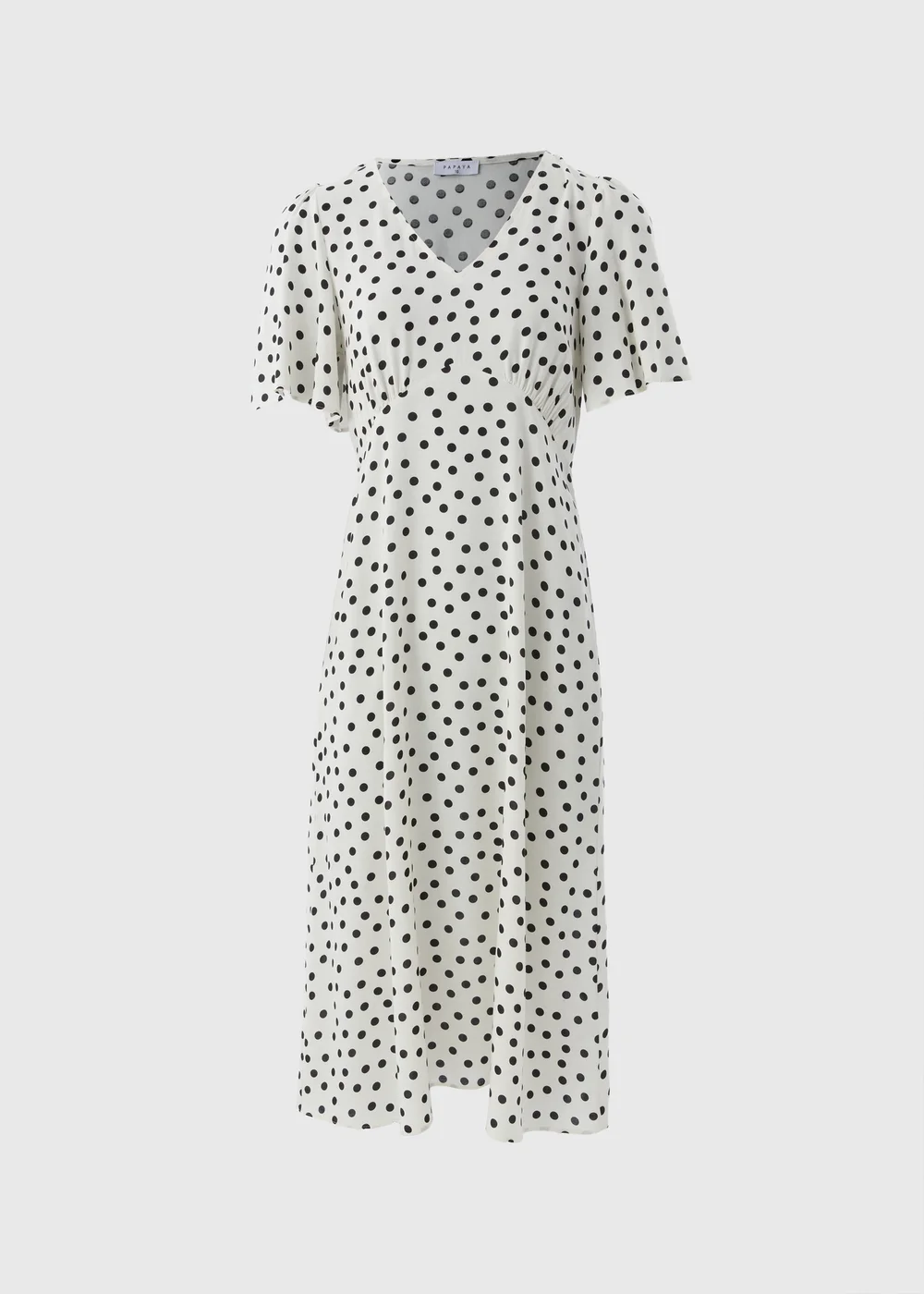 Cream Spot Print Midi Tea Dress - 8 Image 4