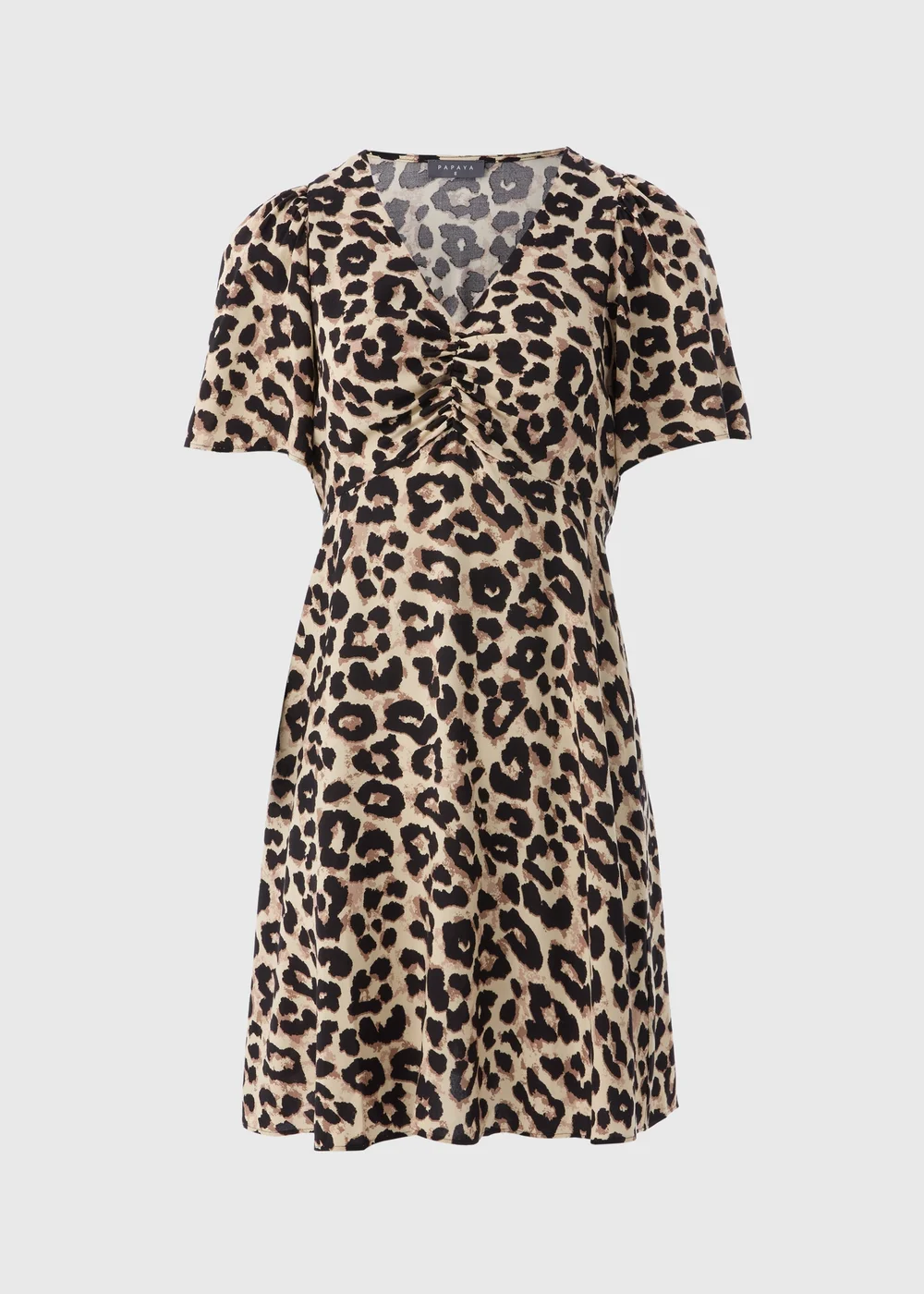 Brown Leopard Mini Dress - 8 Image 4