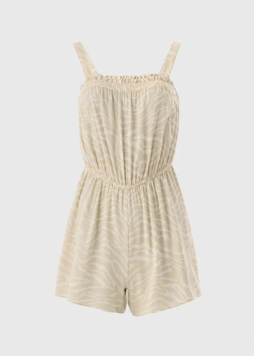 Brown Animal Print Playsuit - 8 Image 2