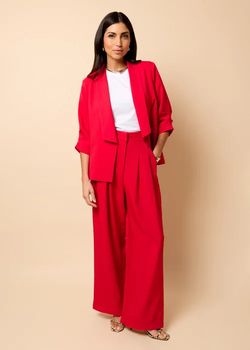 Little Mistress Red Co Ord Wide Leg Trousers By Vicky Pattison - 8 Image 2
