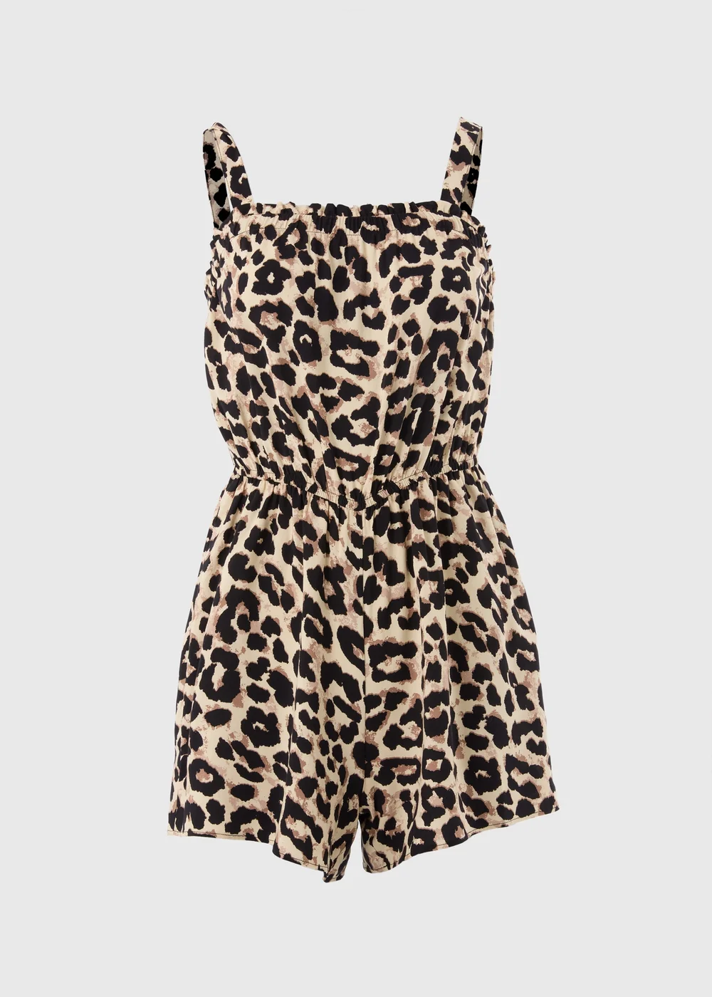 Brown Leopard Print Playsuit - 8 Image 3