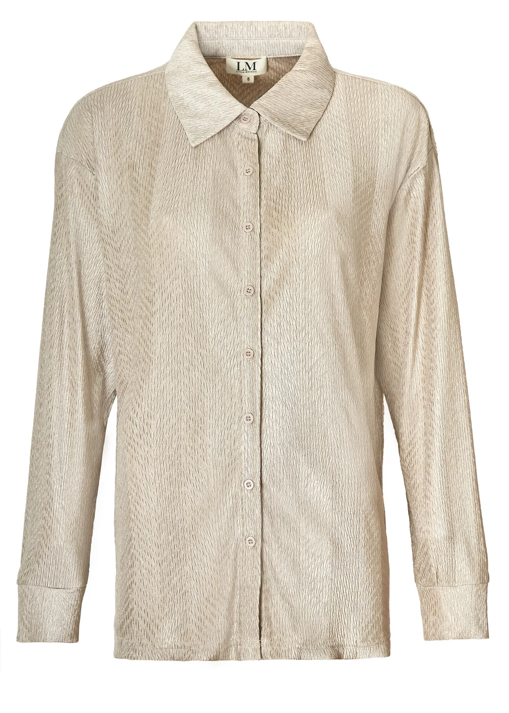 Little Mistress Oyster Co Ord Plisse Shirt by Vicky Pattison - Size 8 Image 5