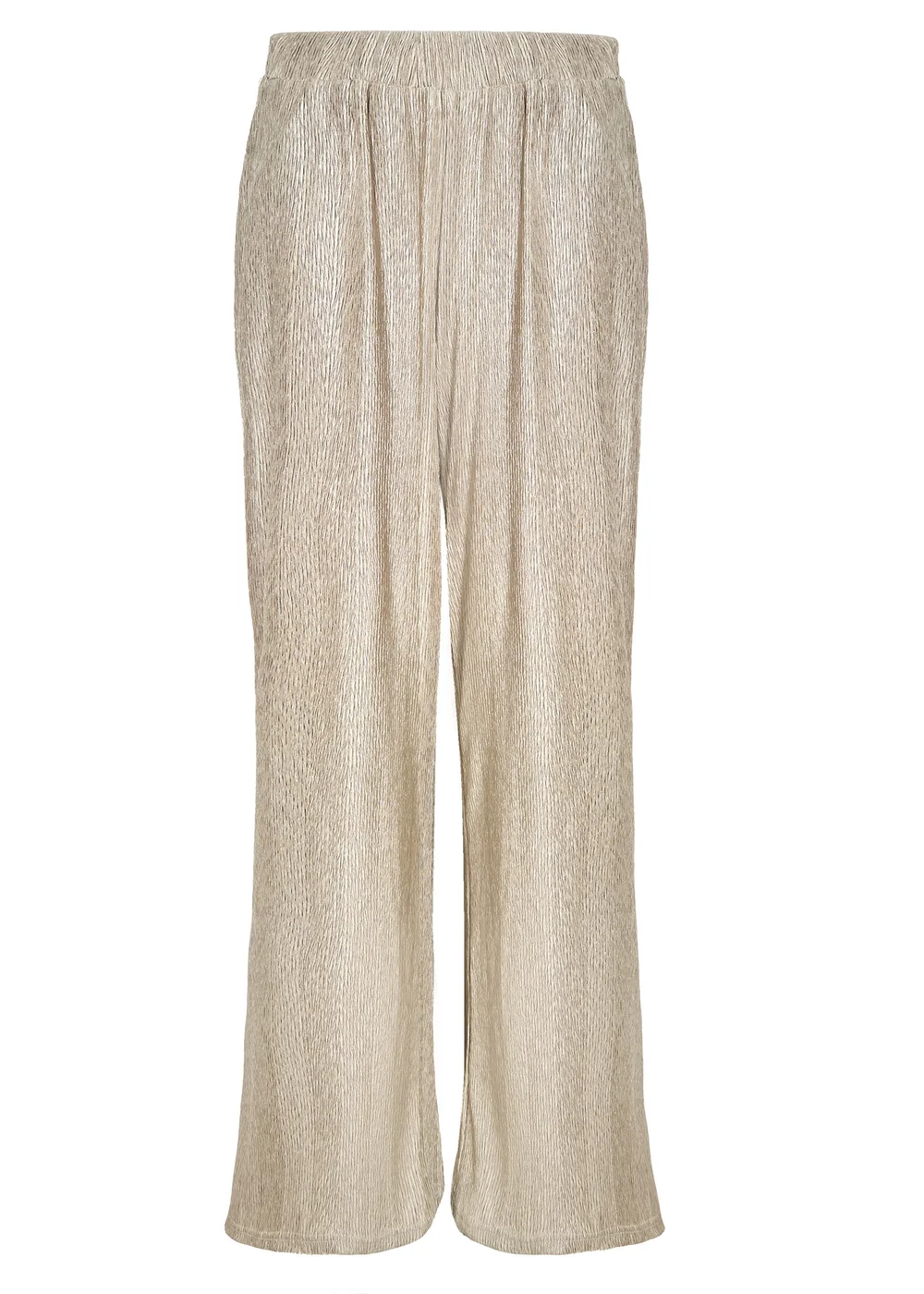 Little Mistress Oyster Co Ord Plisse Trousers by Vicky Pattison - Size 8 Image 5