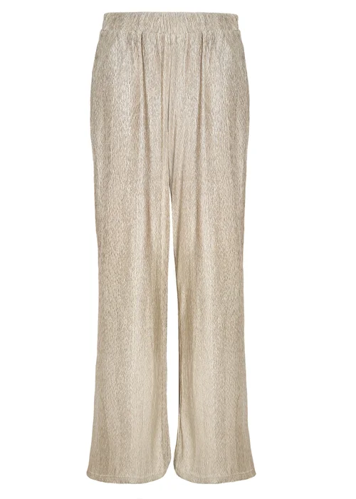 Little Mistress Oyster Co Ord Plisse Trousers by Vicky Pattison - Size 8 Image 5
