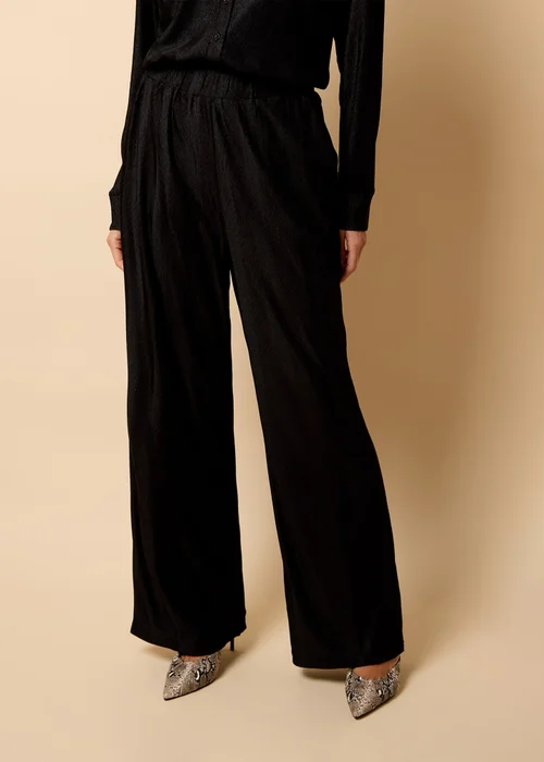 Little Mistress Black Co Ord Plisse Trousers by Vicky Pattison - 8 Image 4