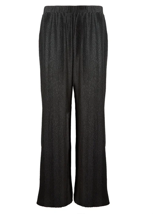Little Mistress Black Co Ord Plisse Trousers by Vicky Pattison - 8 Image 6