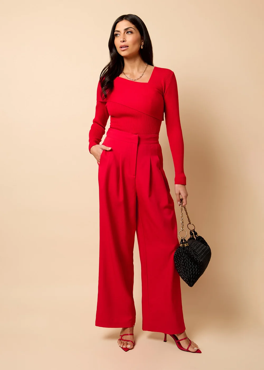 Little Mistress Red Knit Top by Vicky Pattison - 8 Image 4