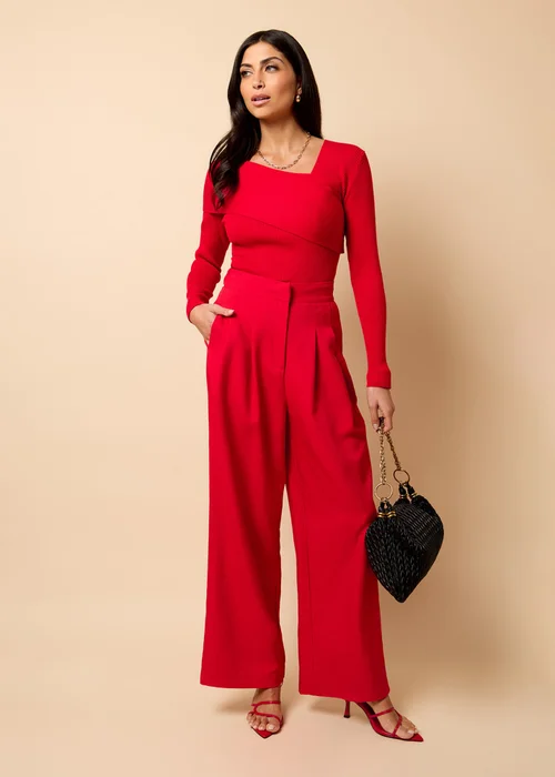 Little Mistress Red Knit Top by Vicky Pattison - 8 Image 4