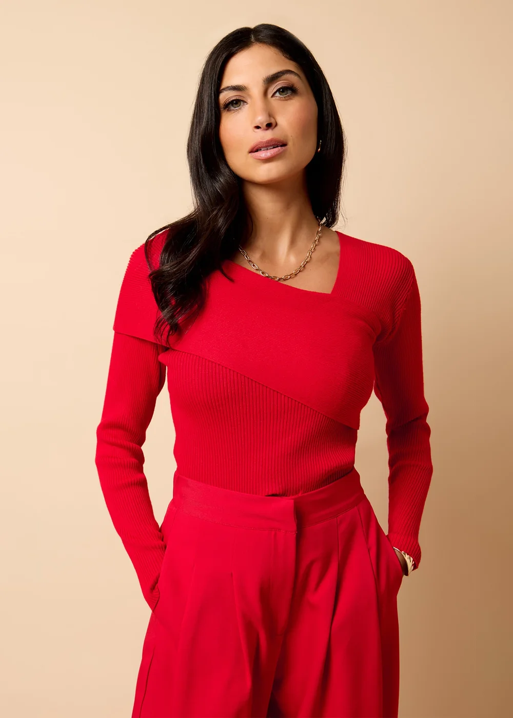 Little Mistress Red Knit Top by Vicky Pattison - 8 Image 2