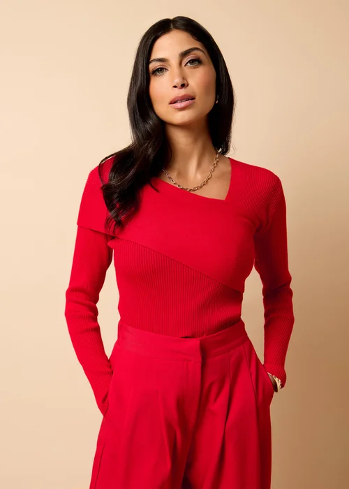 Little Mistress Red Knit Top by Vicky Pattison - 8 Image 2