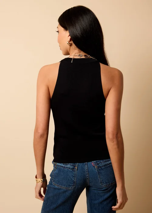 Little Mistress Black Knitted Waistcoat by Vicky Pattison - 8 Image 3