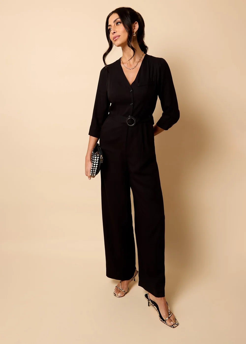 Little Mistress Black Tailored Jumpsuit By Vicky Pattison - 8 Image 2