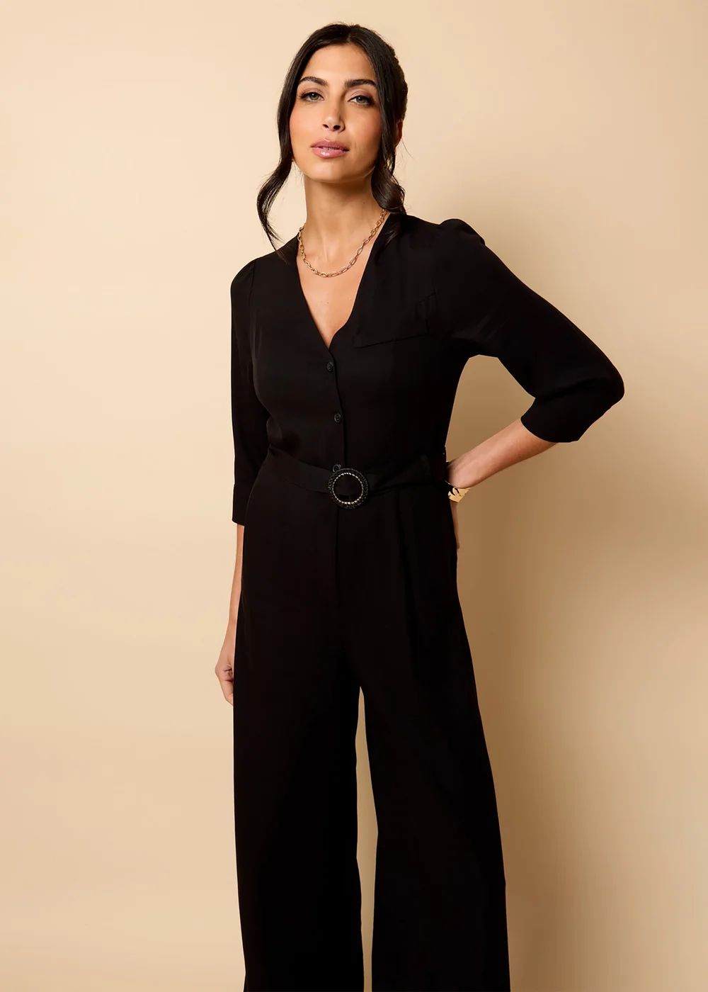 Little Mistress Black Tailored Jumpsuit By Vicky Pattison - 8 Image 4