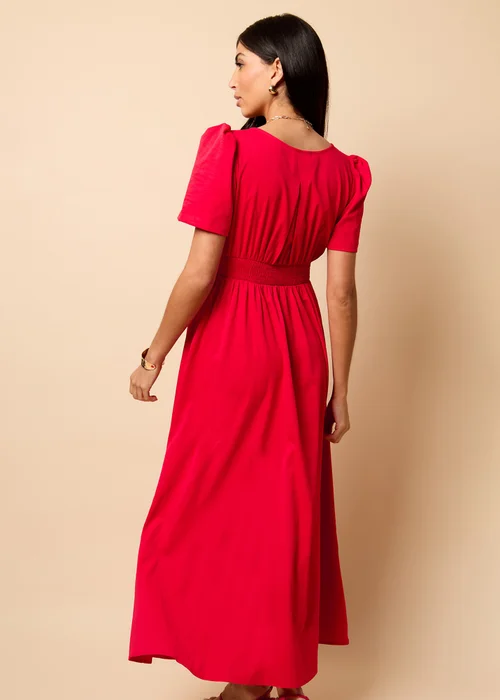 Little Mistress Red Rosette Midaxi Dress by Vicky Pattison - Size 8 Image 3