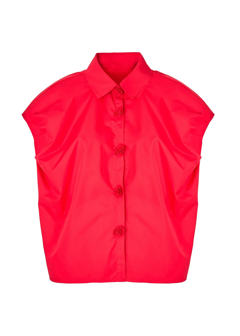 Little Mistress Red Poplin Cotton Shirt by Vicky Pattison - 8 Image 5