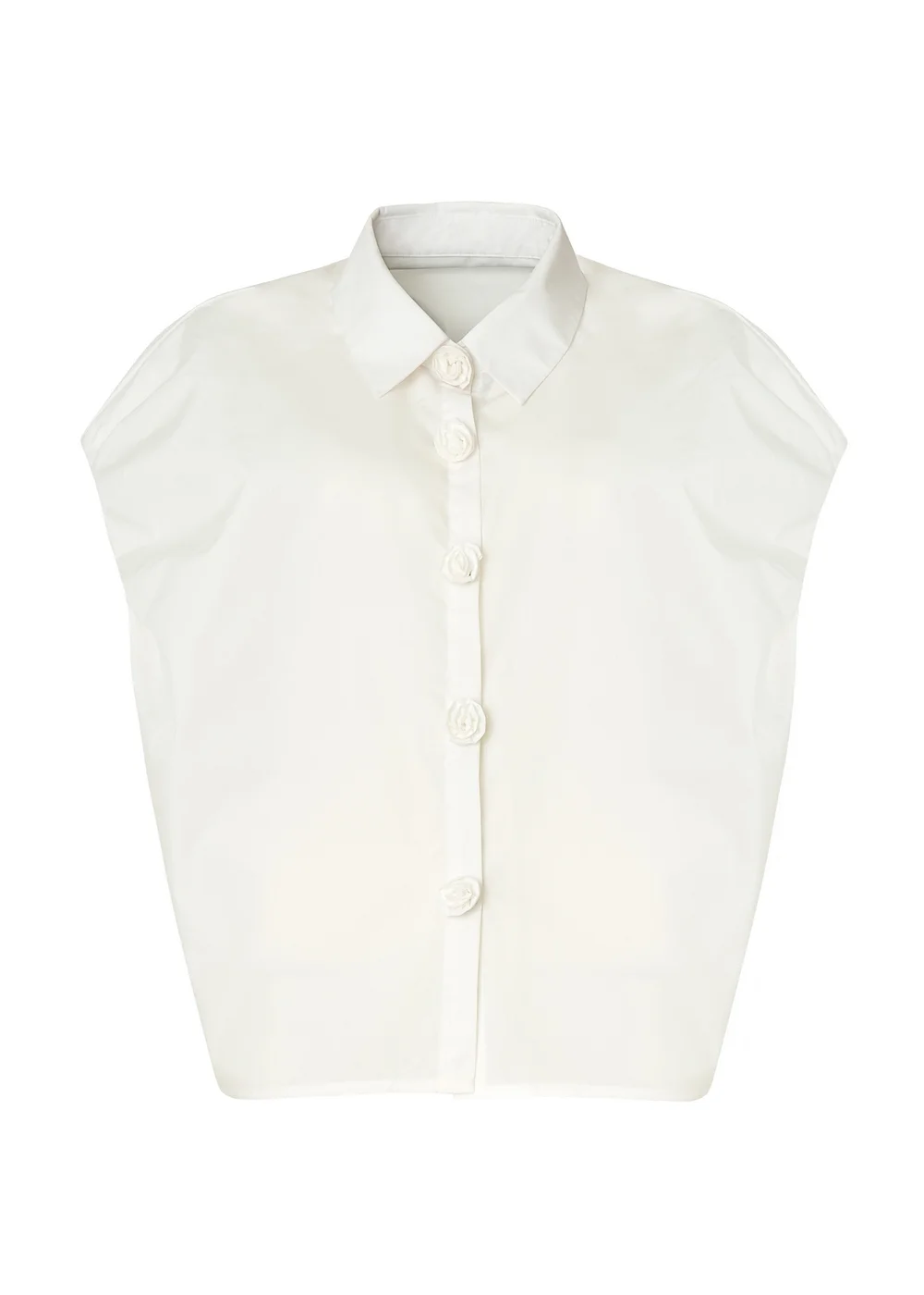 Little Mistress White Poplin Cotton Shirt by Vicky Pattison - Size 8 Image 6