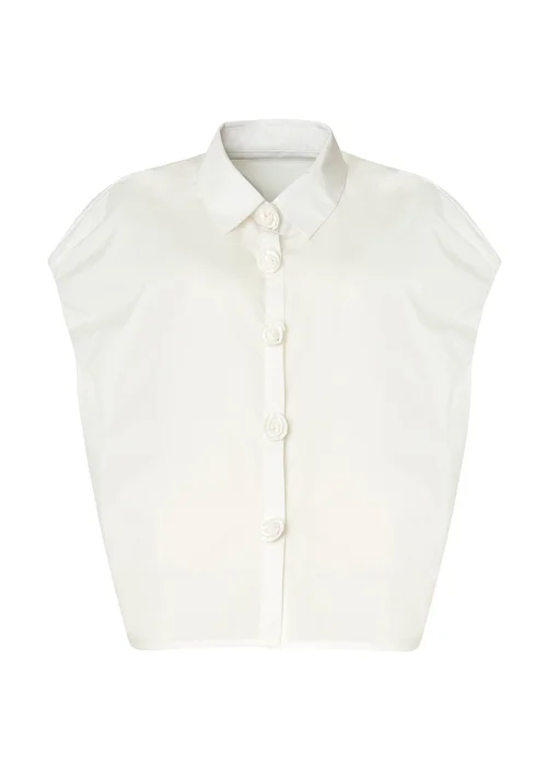 Little Mistress White Poplin Cotton Shirt by Vicky Pattison - Size 8 Image 6